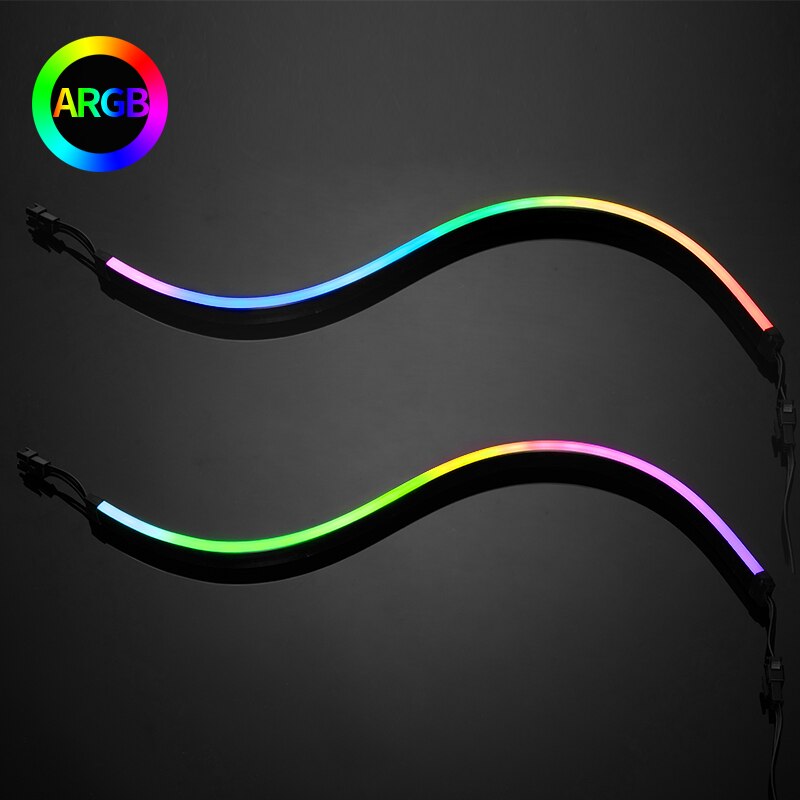 PHANTEKS ޺  RGB ׿ LED ŰƮ  Ʈ Ʈ ARGB ǻ ̽  LED Ʈ, 5V 3  ƿ 400mm X 2 